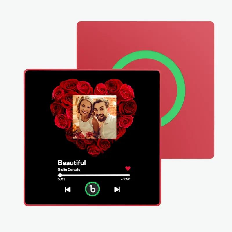 Valentine's Day Gifts Upgrade Custom Music Fridge Magnet Colorful Frame Album Fridge Magnet Can Play Songs Gift for Couple - 