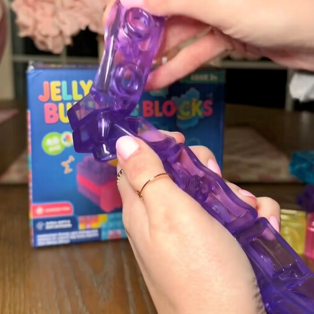 Jelly Building Blocks: 40-Piece Montessori Sensory Building Soft Toy Blocks - 