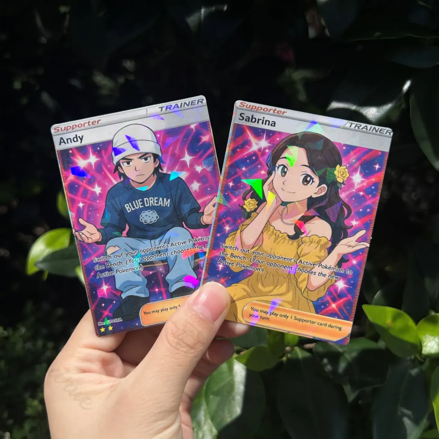 Custom Anime Trading Card | Personalized Collectible Card with Your Photo & Name | Unique Gift for Fans & Couples - 
