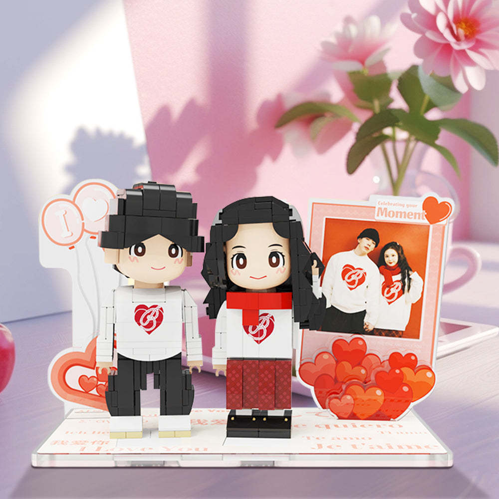 Surprise Photo Duddu Brick Figures Gifts on 520: Customized photo Duddu Brick Figuress, scene-themed Duddu Brick Figures handmade DIY birthday and Valentine's Day gifts for girls. - minebrickau