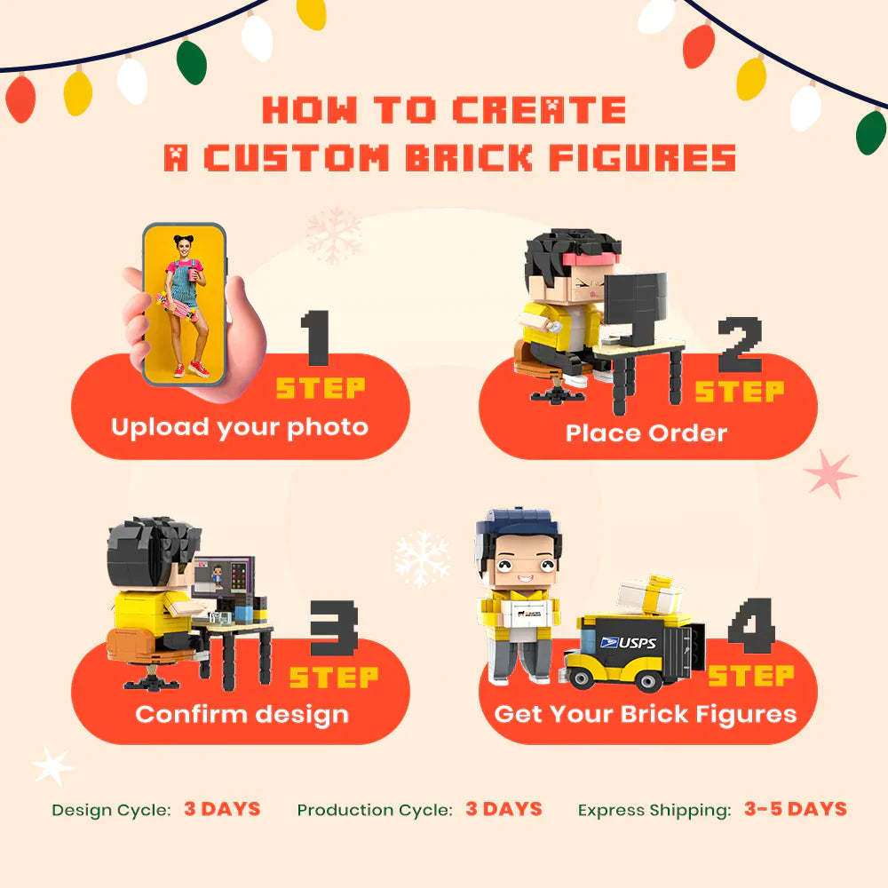 Custom Black Cat Brick Figures Fully Body Customizable 1 Cat Photo Small Particle Block Customized Cat Only - MyCustomBrickheadz