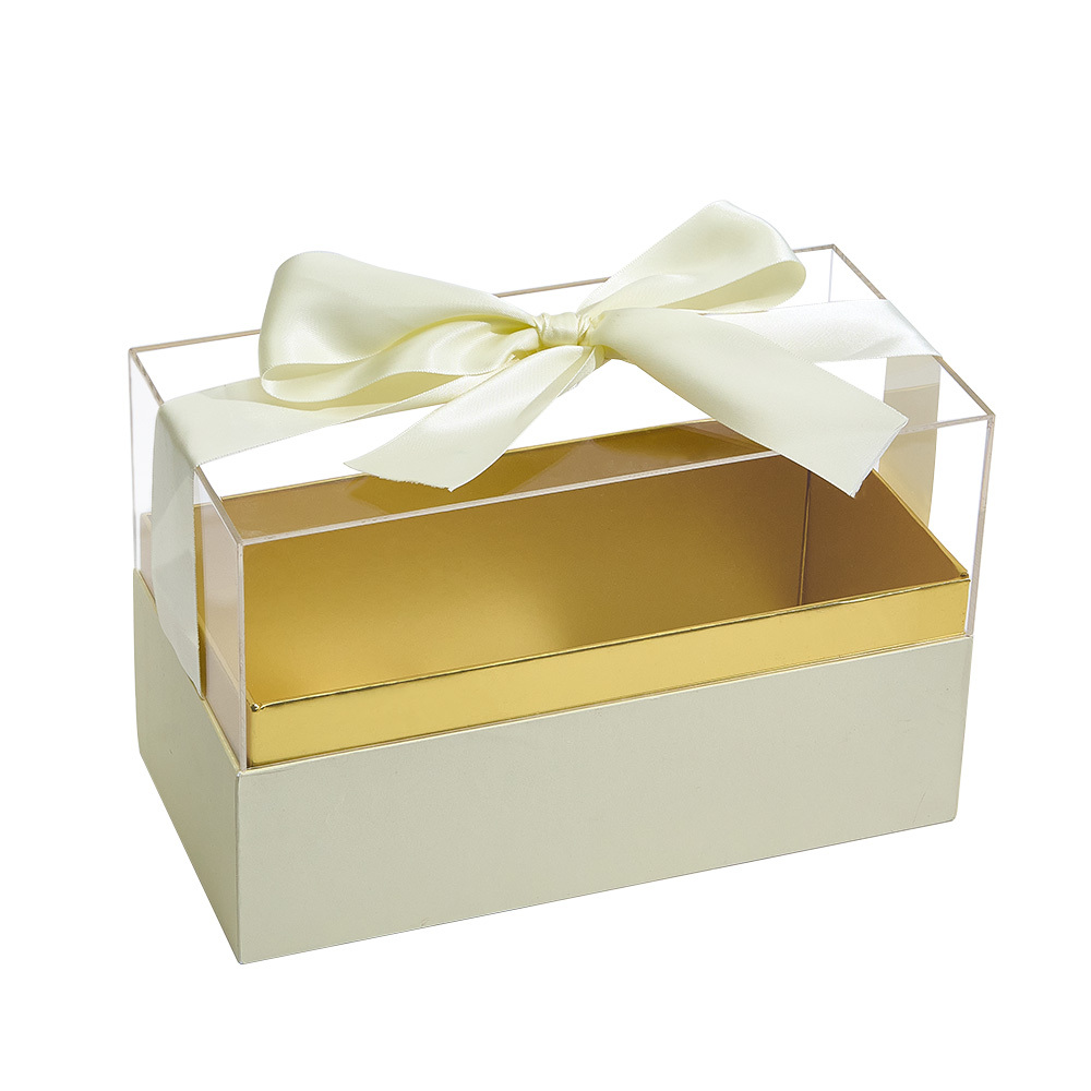 (No Brick Figures) Exclusive Transparent Acrylic Gift Box 24X15X12 cm - 