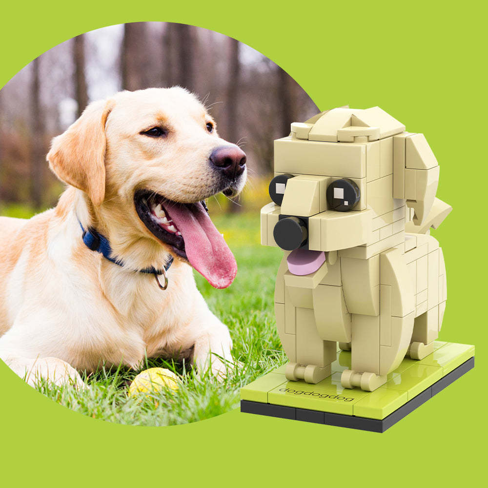 Fully Body Customizable Labrador 1 Dog Photo Custom Brick Figures Small Particle Block Brick Me Figures Customized Labrador Only - MyCustomBrickheadz