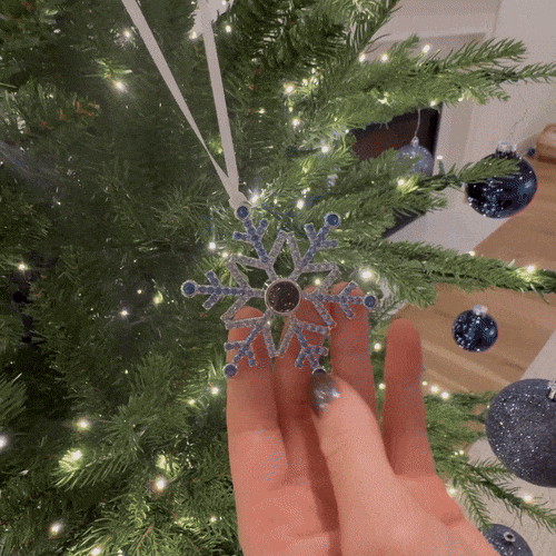 Personalized Projection Ornament Custom Photo Snowflake Christmas Ornament Gifts - minebrickau