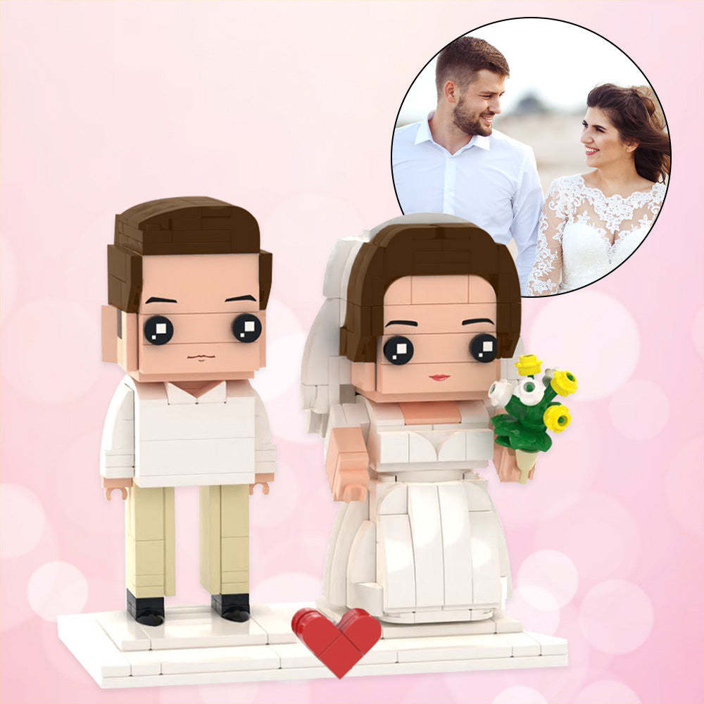 We Get Married Fully Body Customizable 2 People Custom Brick Figures Brick Me Figures - MyCustomBrickheadz