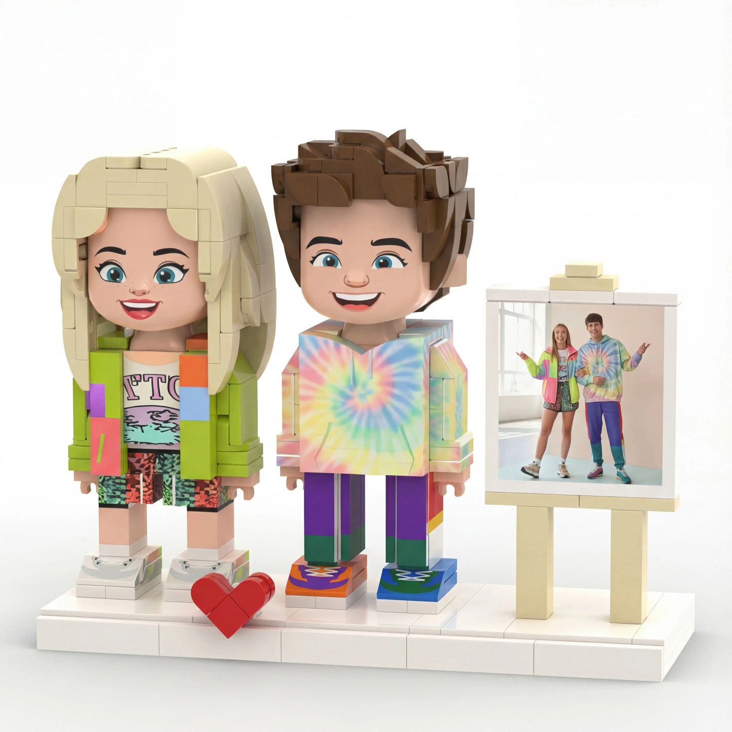 Personalized Anniversary Gift & Custom Couple 3D Photo - 