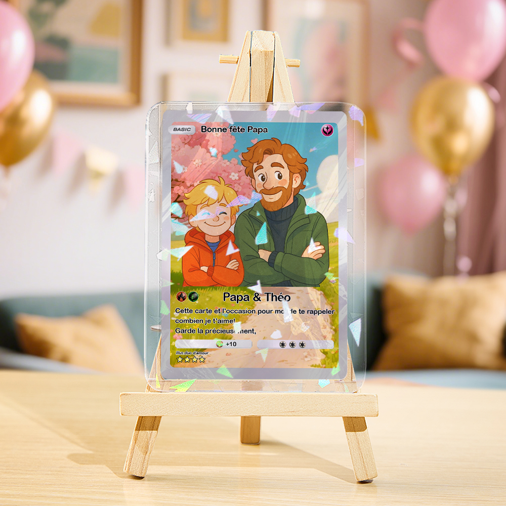 Custom Anime Couple Card Personalized Love  Gift for Anniversary, Valentine's Day or Birthday