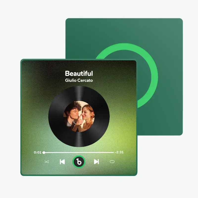 Valentine's Day Gifts Upgrade Custom Music Fridge Magnet Colorful Frame Album Fridge Magnet Can Play Songs Gift for Couple - 