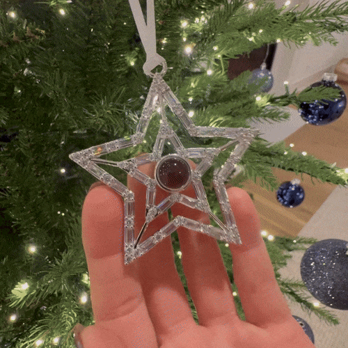 Personalized Projection Ornament Custom Photo Snowflake Christmas Ornament Gifts - minebrickau
