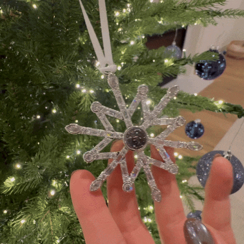 Personalized Projection Ornament Custom Photo Snowflake Christmas Ornament Gifts - minebrickau