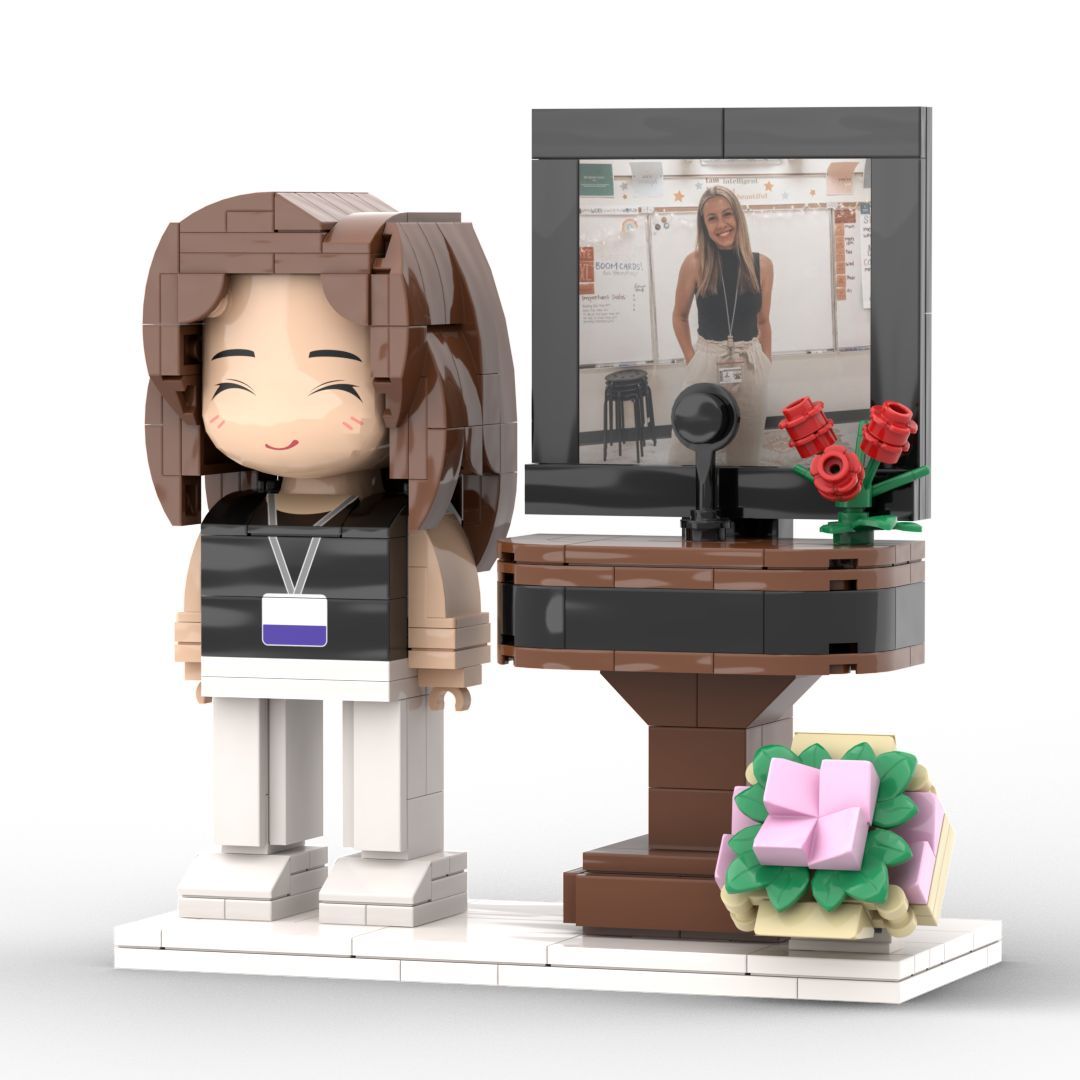 Custom Brick Figures Full Body Customizable 1 Person Gift for Teacher - 