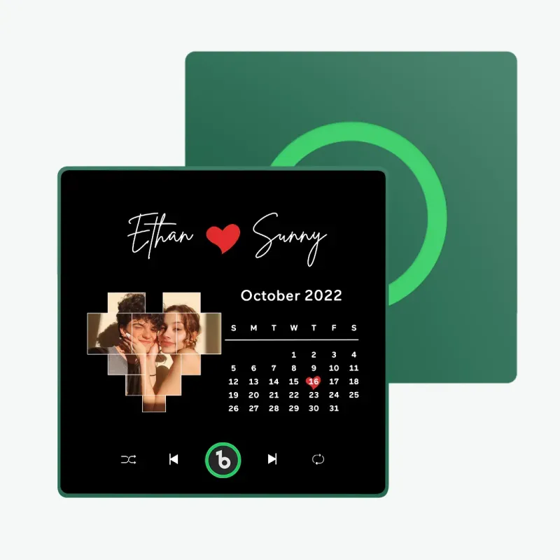 Valentine's Day Gifts Upgrade Custom Music Fridge Magnet Colorful Frame Album Fridge Magnet Can Play Songs Gift for Couple - 