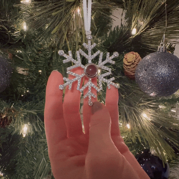 Personalized Projection Ornament Custom Photo Snowflake Christmas Ornament Gifts - minebrickau