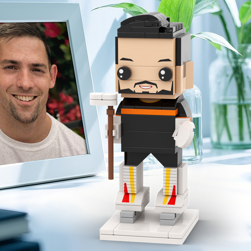 Hockey Snowball Tournament Players Gift Customized Head Brick Figure Occupational Gift - 