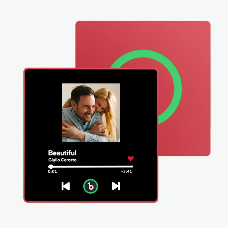 Valentine's Day Gifts Upgrade Custom Music Fridge Magnet Colorful Frame Album Fridge Magnet Can Play Songs Gift for Couple - 