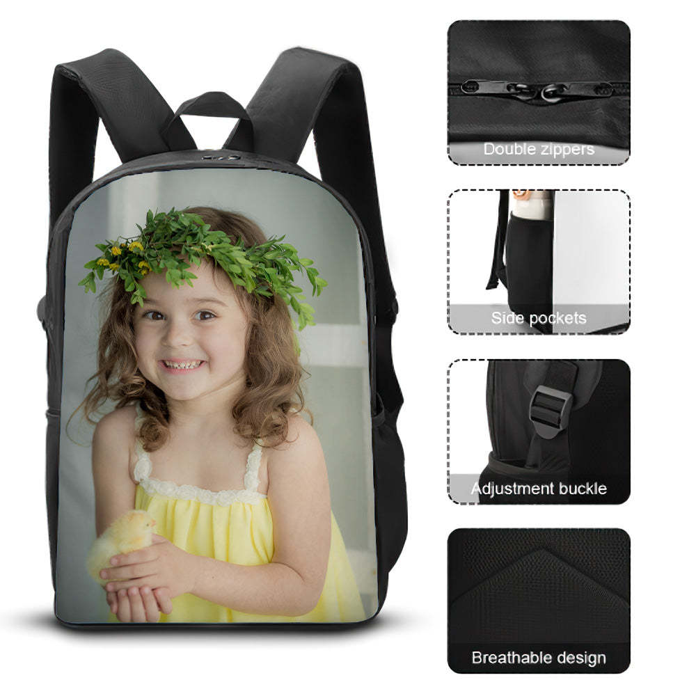 Personalized Photo Backpack, Picture Backpack, Customized Backpack, Back to School ChristmasGift - 
