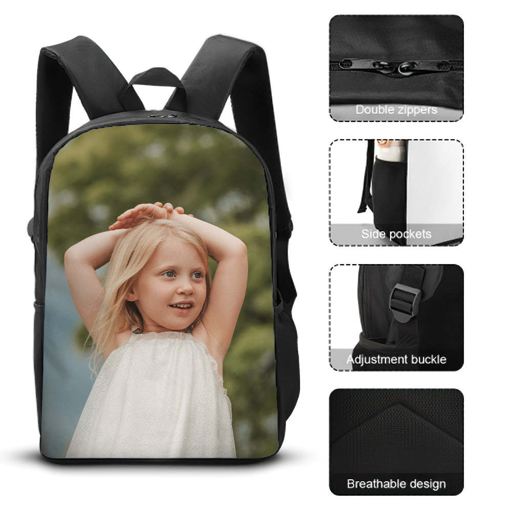 Back To School Custom Photo Backpack And Pencil Case Set - 
