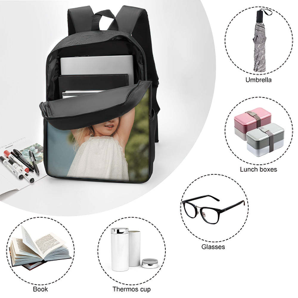 Back To School Custom Photo Backpack And Pencil Case Set - 