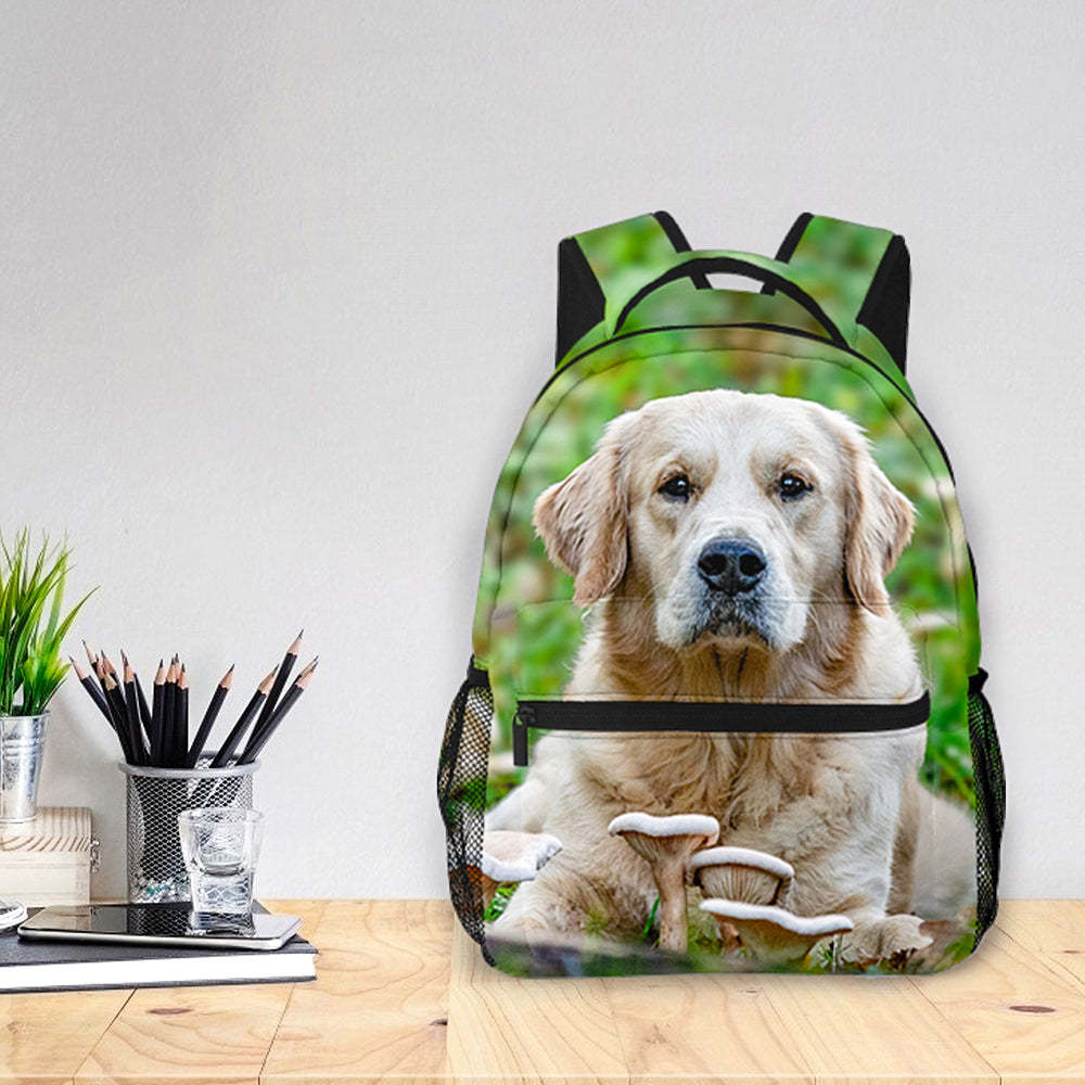 Custom Photo Backpack Personalized All Print Photo BackPack Pet Bag For Supplies - 