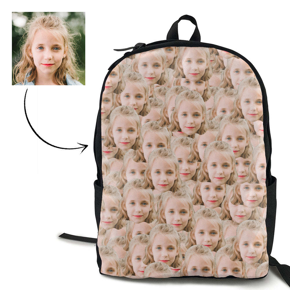 Custom Mash Face Photo Backpack Back To School Gifts - 