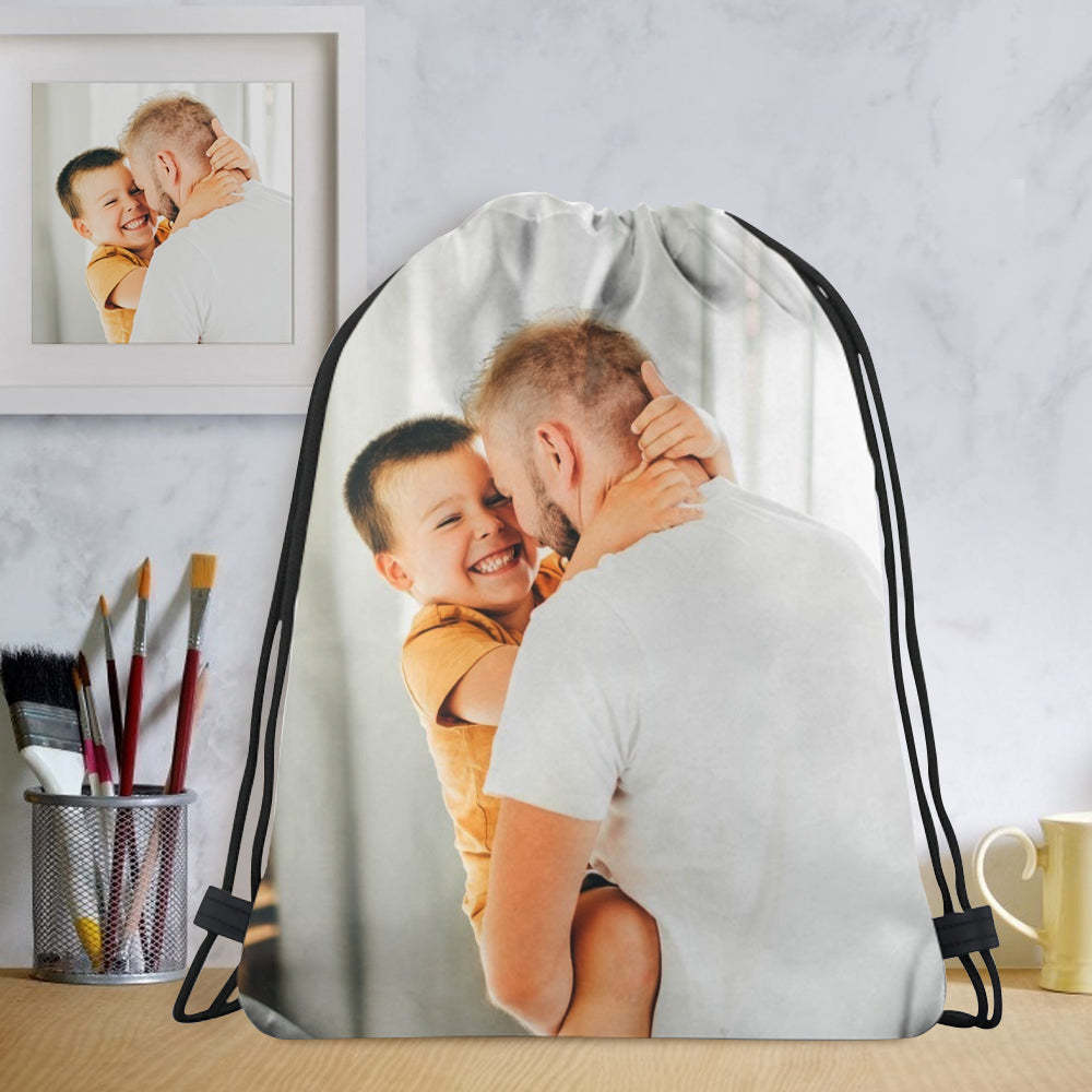 Back To School Gifts Customized Drawstring Sportpack with Photo Git for Sport Lover - 