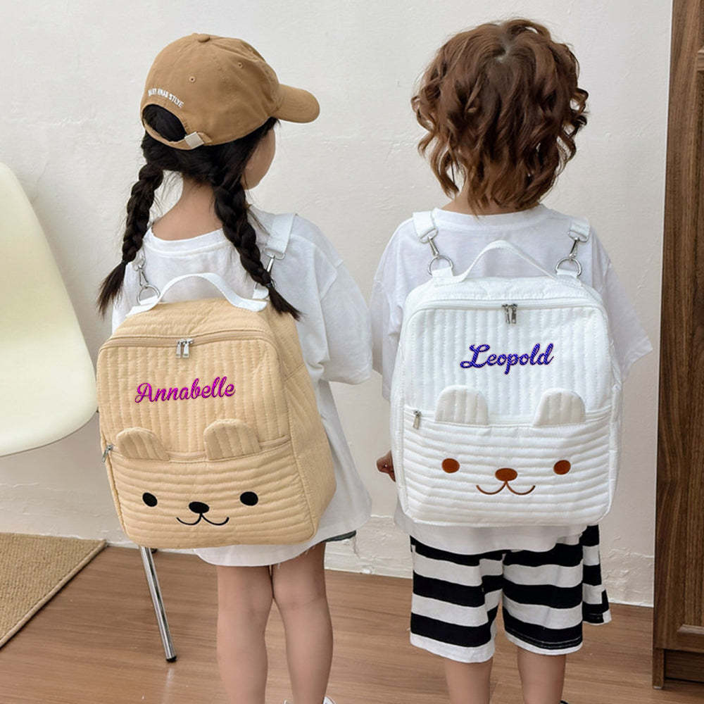 Personalized Name Embroidery Backpack Custom School Bags Gift for Kids - 