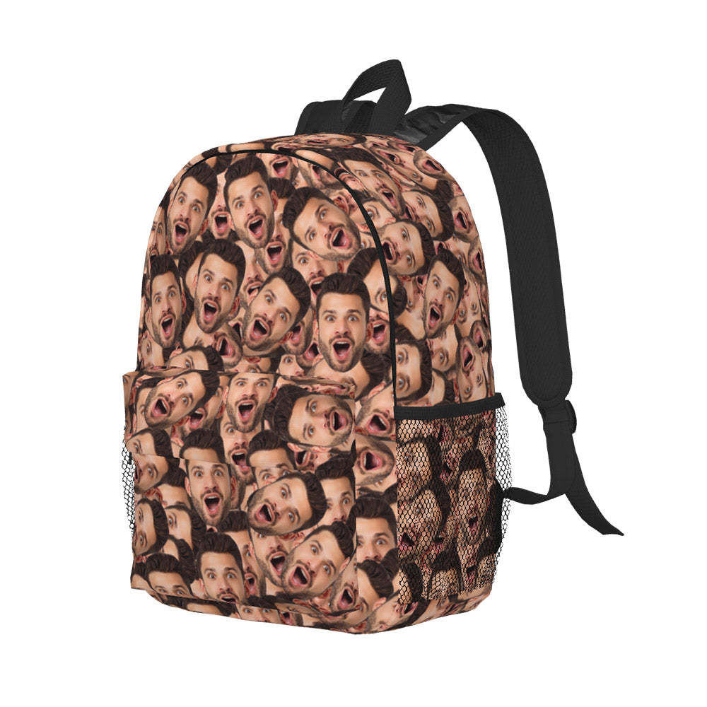 Custom Face Backpack Personalised Funny School Bag for Kids - 