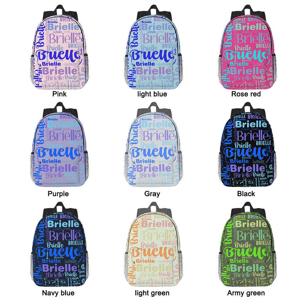 Custom Backpack Personalised Name Design School Bag - 