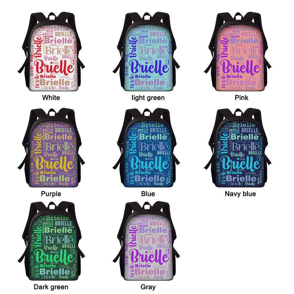 Custom Name Design Backpack Personalised School Bag for Boys Girls - 
