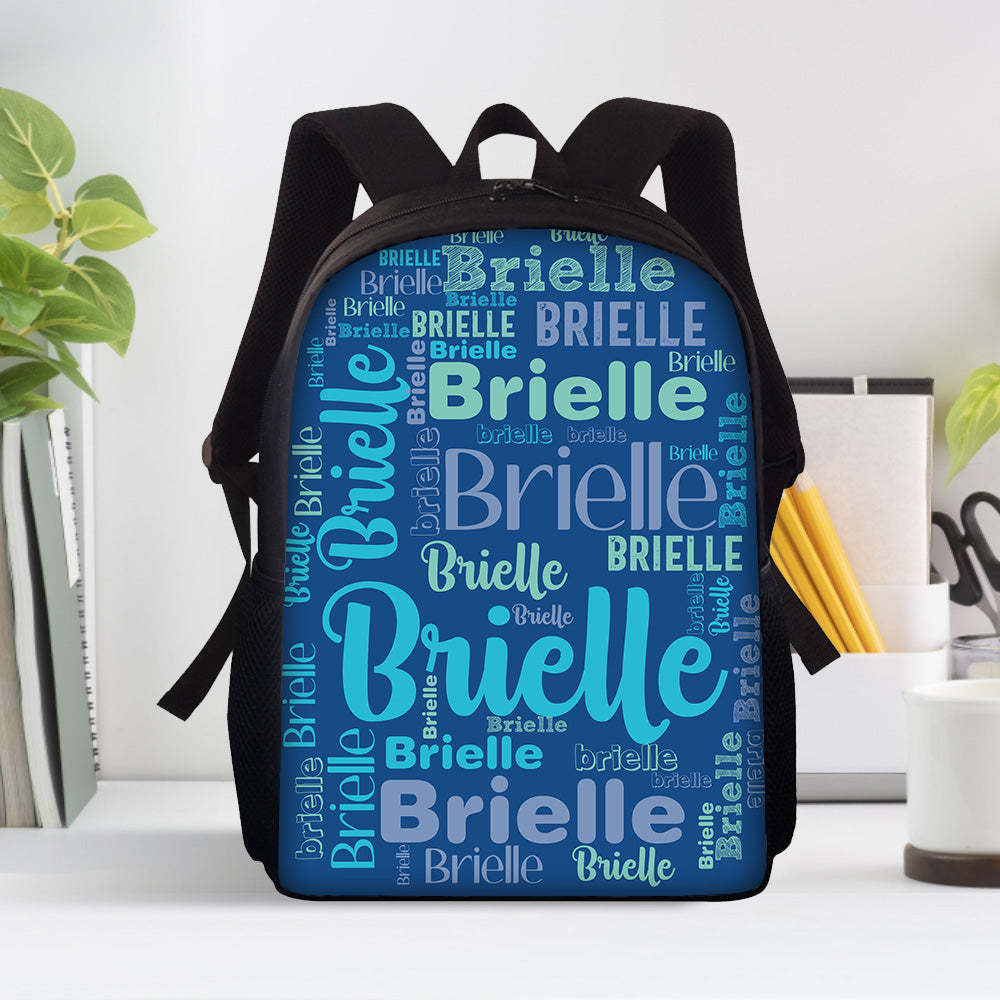 Custom Name Design Backpack Personalised School Bag for Boys Girls - 