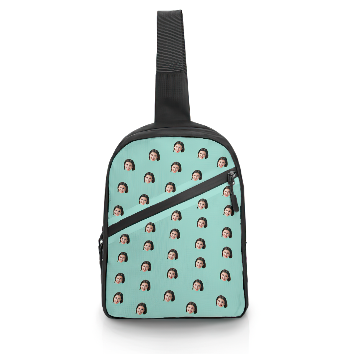Custom Face Chest Bag Custom Cartoon Shoulder Crossbody Backpack for Men Cycling Camping Daypack - 