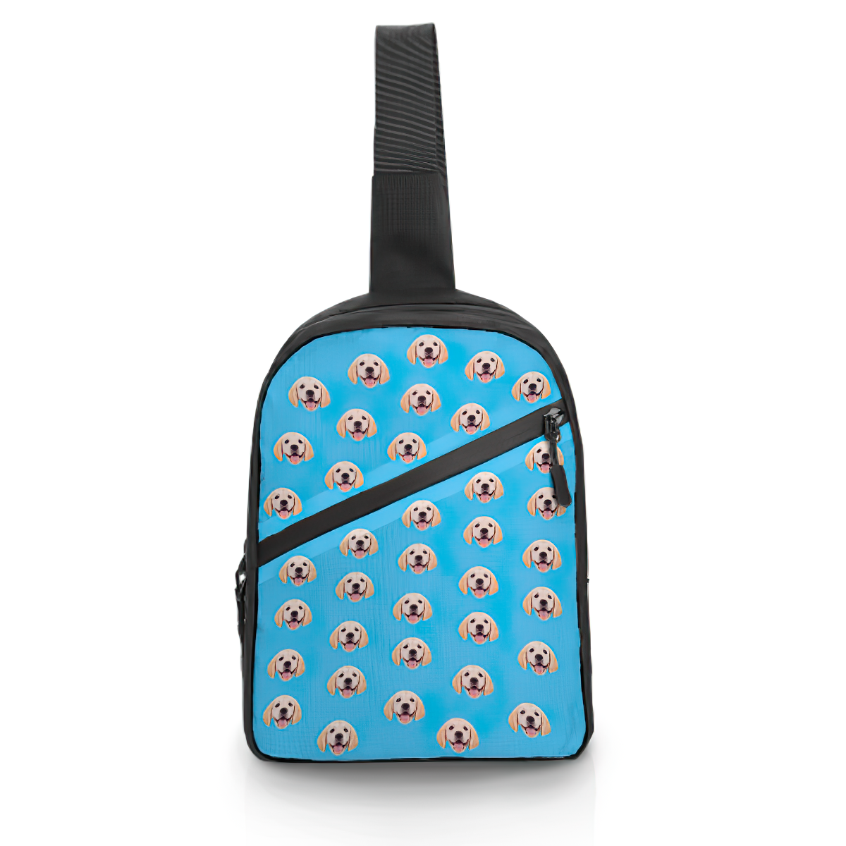 Custom Face Chest Bag Custom Cartoon Shoulder Crossbody Backpack for Men Cycling Camping Daypack - 