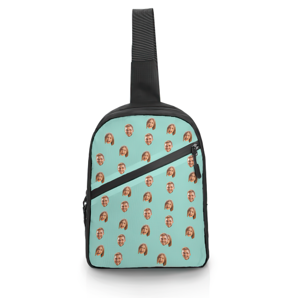 Custom Face Chest Bag Custom Cartoon Shoulder Crossbody Backpack for Men Cycling Camping Daypack - 