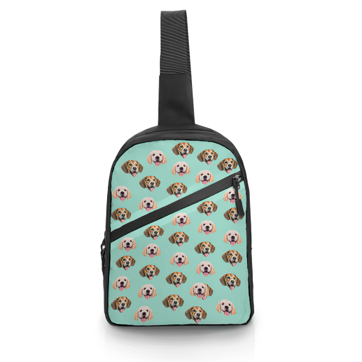Custom Face Chest Bag Custom Cartoon Shoulder Crossbody Backpack for Men Cycling Camping Daypack - 