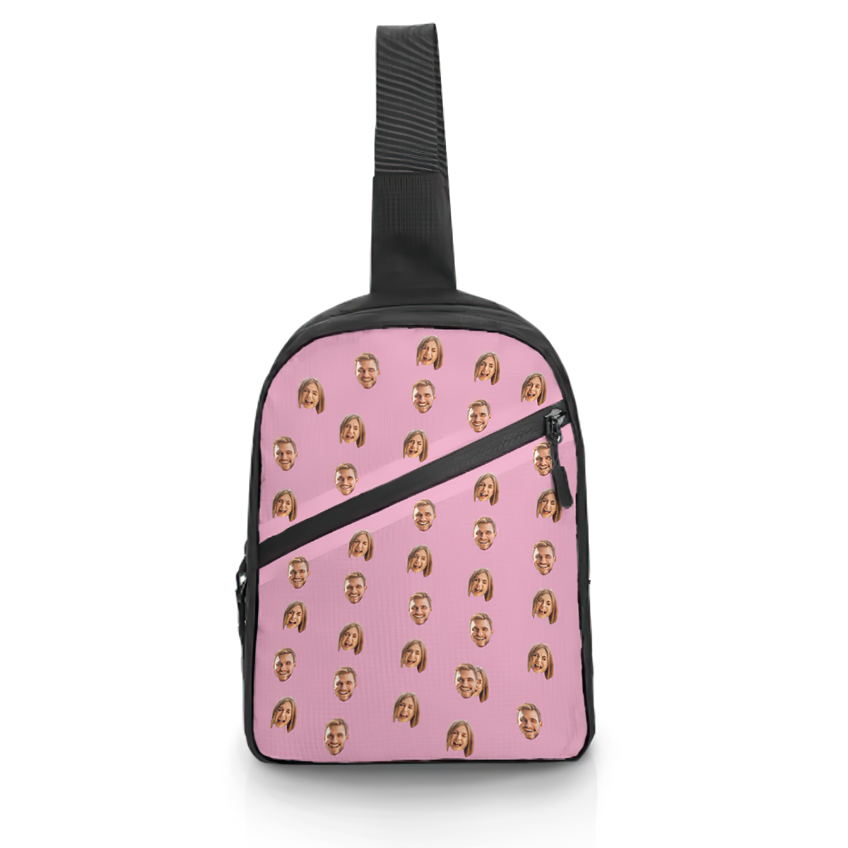 Custom Face Chest Bag Custom Cartoon Shoulder Crossbody Backpack for Men Cycling Camping Daypack - 