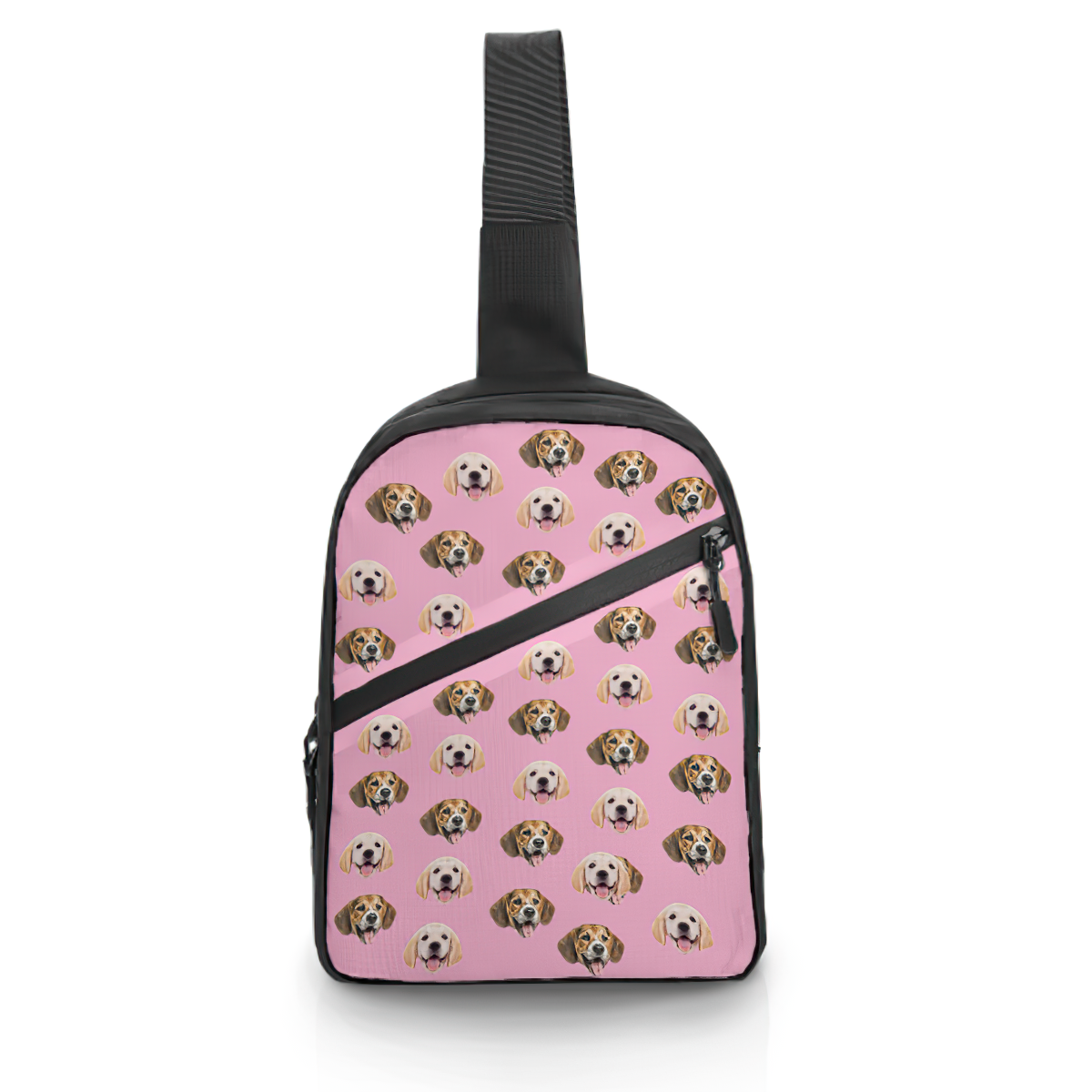 Custom Face Chest Bag Custom Cartoon Shoulder Crossbody Backpack for Men Cycling Camping Daypack - 