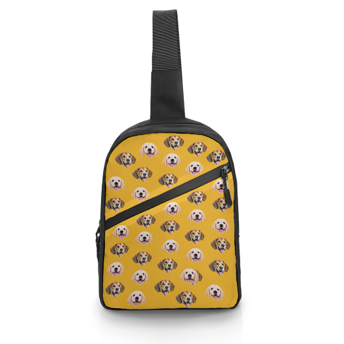 Custom Face Chest Bag Custom Cartoon Shoulder Crossbody Backpack for Men Cycling Camping Daypack - 