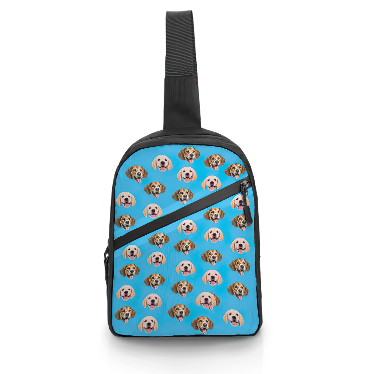 Custom Face Chest Bag Custom Cartoon Shoulder Crossbody Backpack for Men Cycling Camping Daypack - 