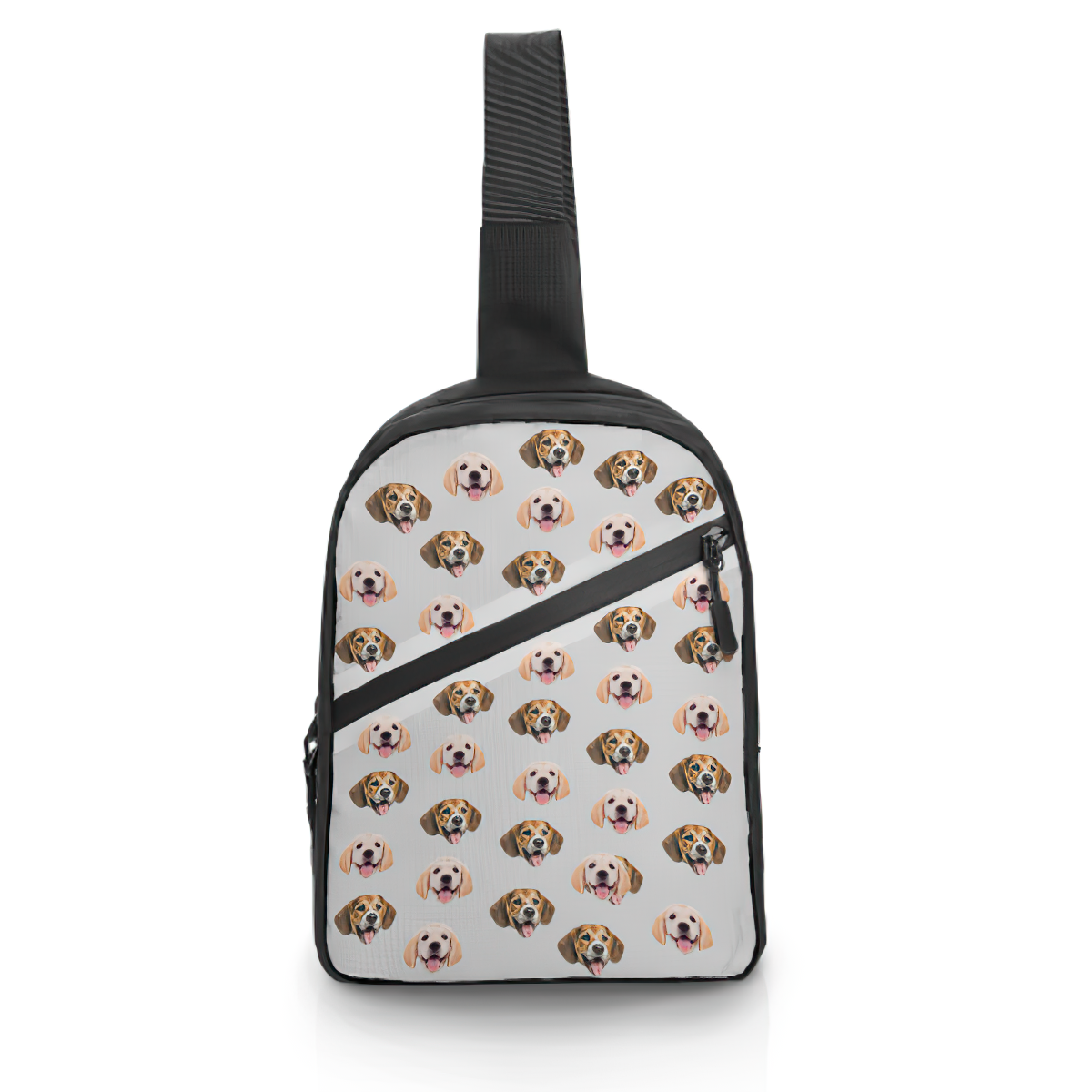 Custom Face Chest Bag Custom Cartoon Shoulder Crossbody Backpack for Men Cycling Camping Daypack - 