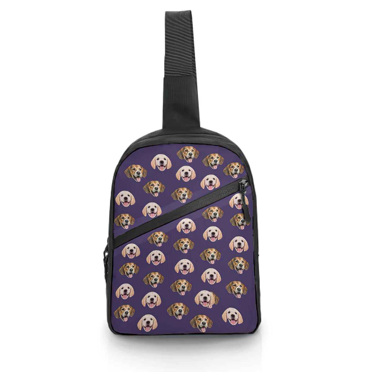 Custom Face Chest Bag Custom Cartoon Shoulder Crossbody Backpack for Men Cycling Camping Daypack - 