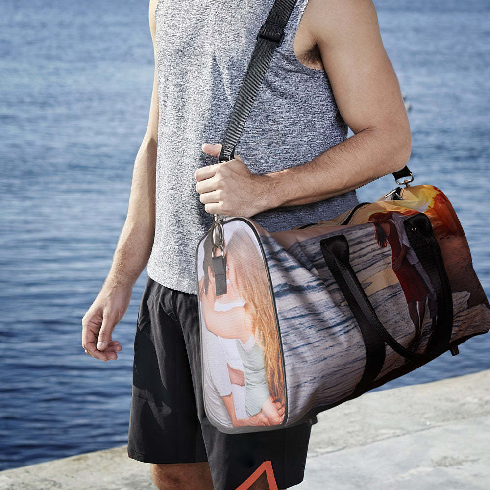 Graduation Gift Custom Duffle Bag Personalized Photo Weekender Bags Large Capacity Gym Bag - 