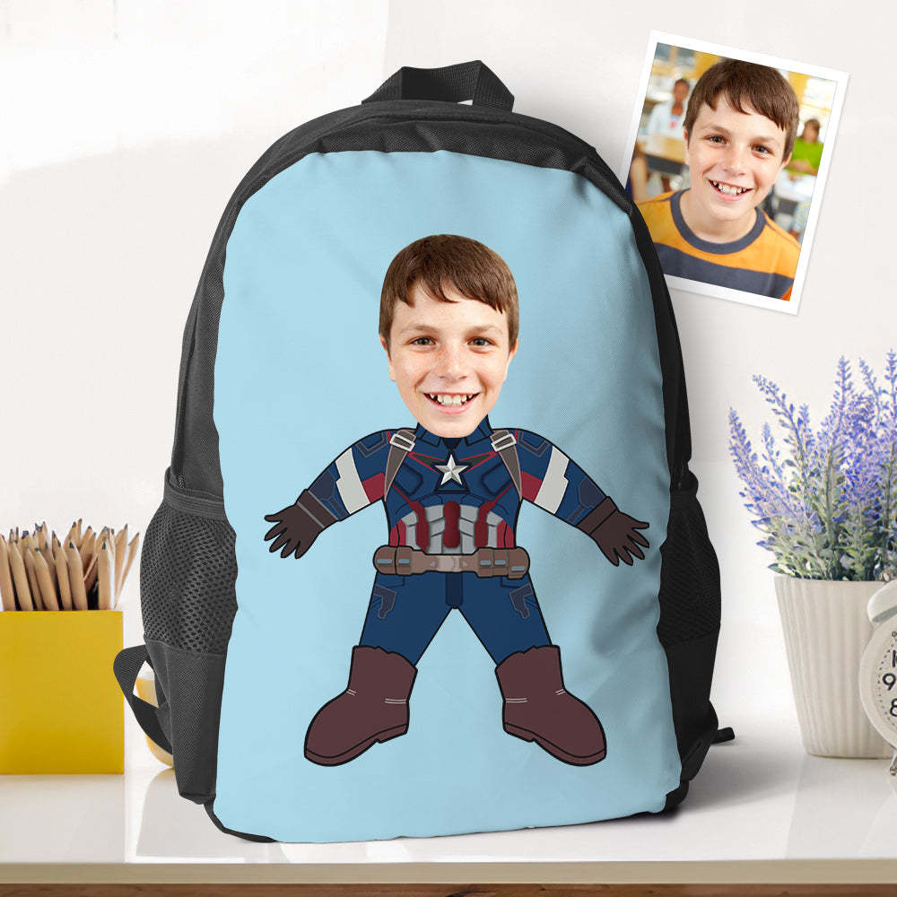 Personalized Minime Photo Backpack Back To School Gifts For Kids Boys Custom School Backpacks - 