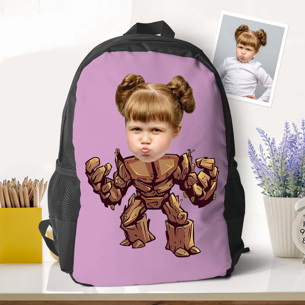 Personalized Groot Minime Photo Backpack Back To School Gifts For Kids Boys - 