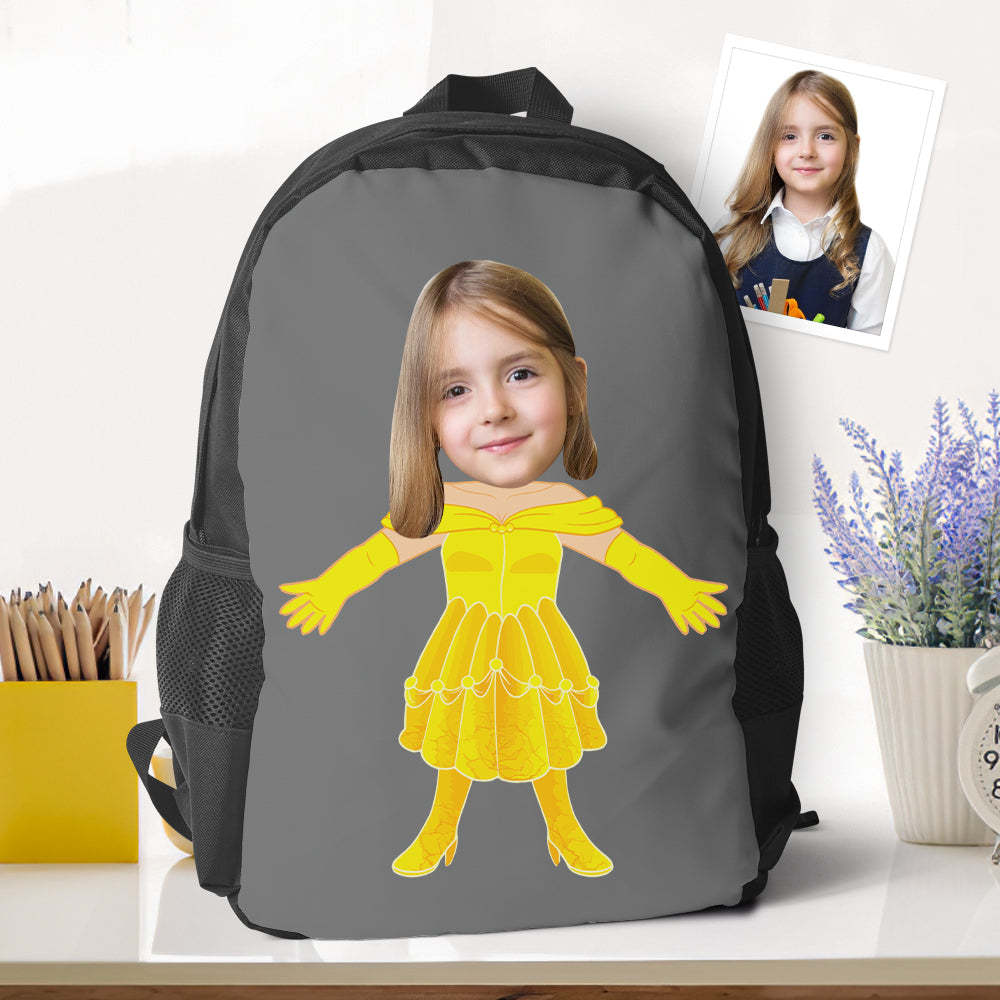Personalized Belle Photo Backpacks Minime Bookbags Back To School Gifts For Girls Gifts - 