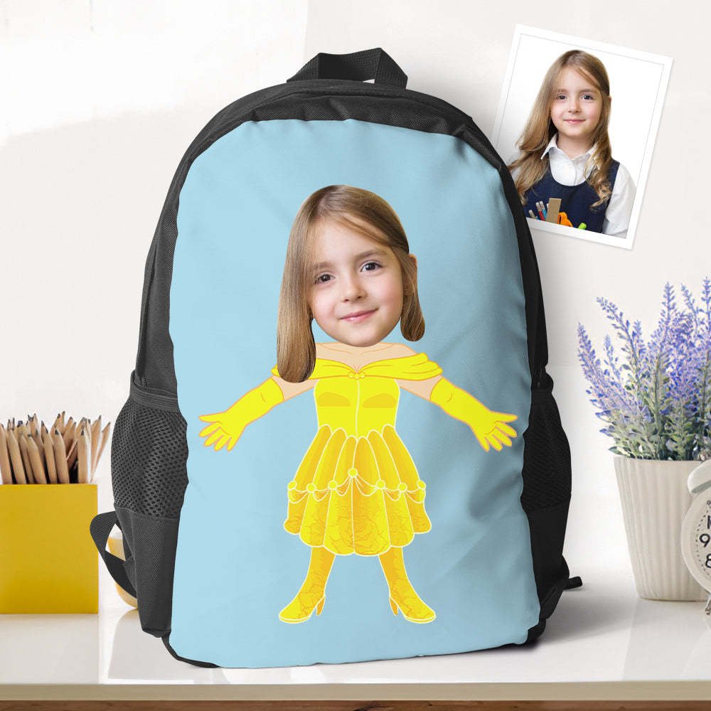 Personalized Belle Photo Backpacks Minime Bookbags Back To School Gifts For Girls Gifts - 