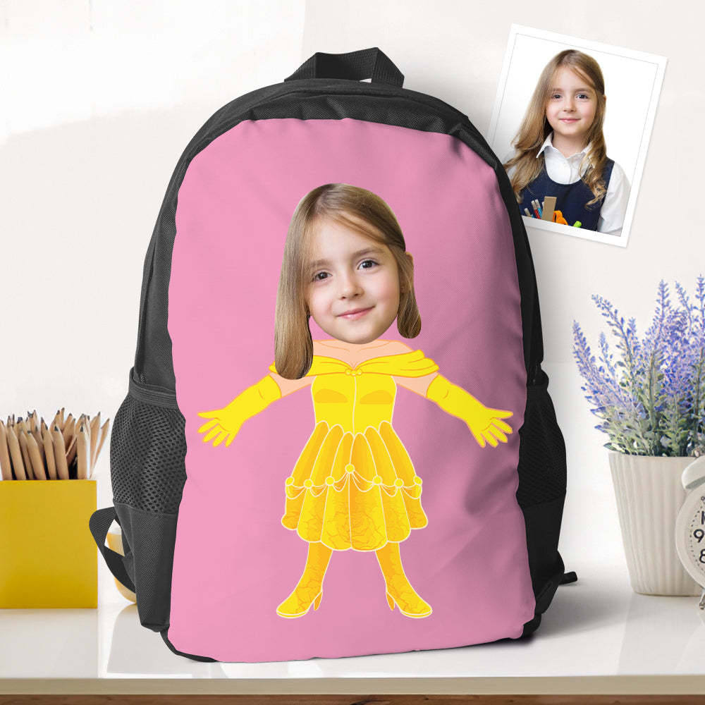 Personalized Belle Photo Backpacks Minime Bookbags Back To School Gifts For Girls Gifts - 