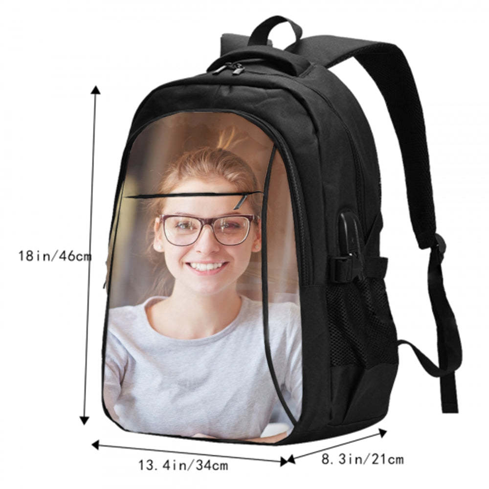 Back to School Custom Photo Backpacks Pack-Sack Personalized Photo Schoolbags - 