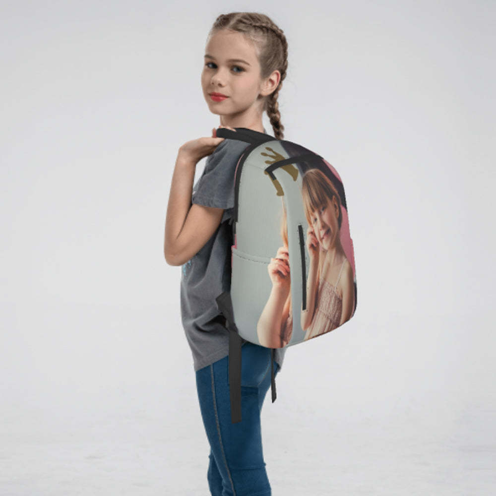 Custom Photo Backpacks Personalized Girls Backpack Kids School Bag - 