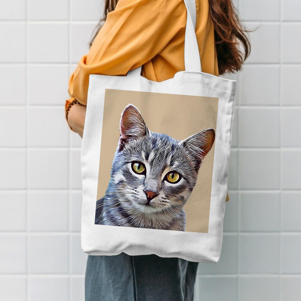 Gift for Mom Personalized Canvas Bags Custom Your Own Canvas Tote Bag Printed Bag - 