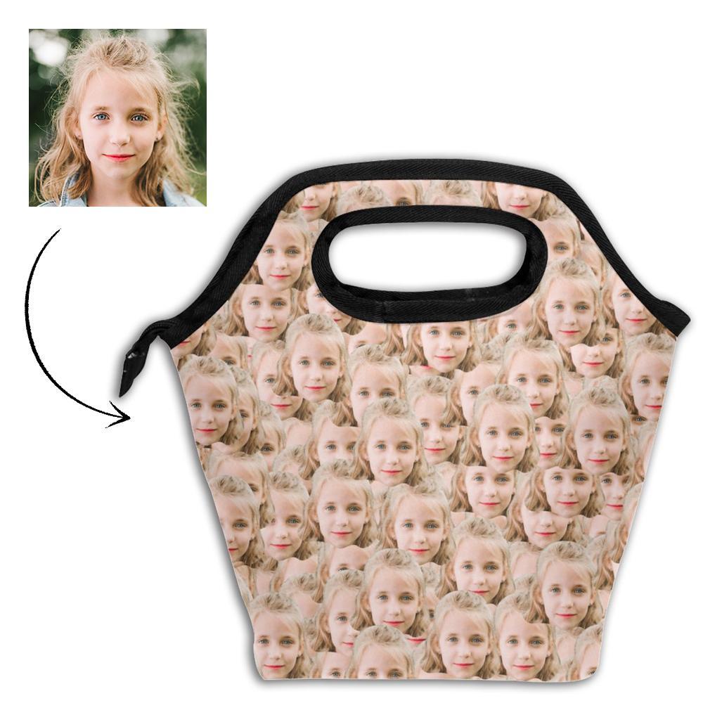 Back To School Gifts Personalized Mash Face Photo Insulation Lunch Bag - 